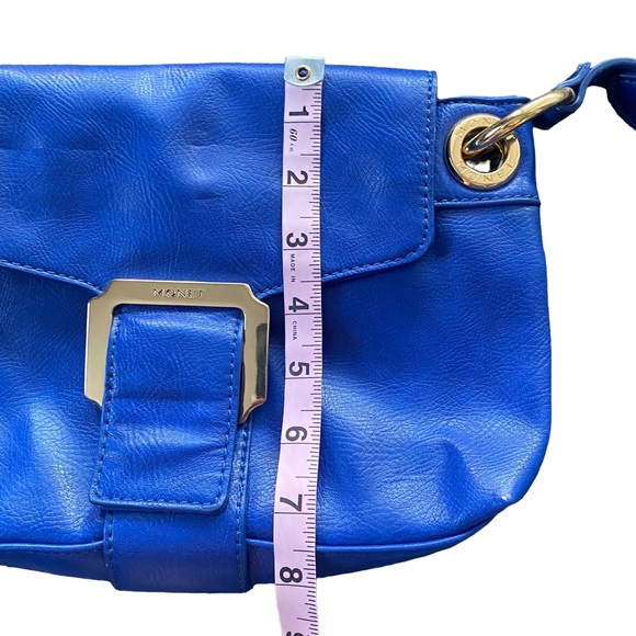 Monet Blue Crossbody Purse with Gold Hardware - Picture 7 of 14